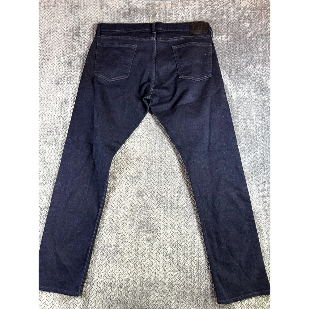 Polo Ralph Lauren Jeans Mens 38x32 Blue Denim Stretch Dark Wash Straight Leg
